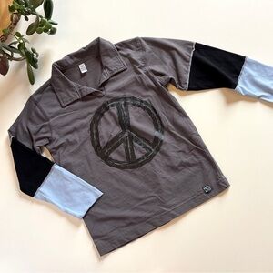 Nano Kids Peace Sign Extended Sleeve Shirt | Size 6